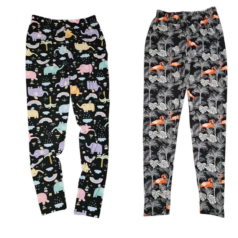 2 PAIRS Women's One Size Leggings